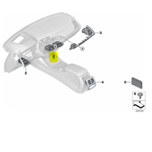 BMW X3 G01-G08 KLİMA-KALORİFER IZGARASI ORTA 64229363444 9363444