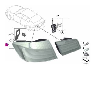 63217203229 BMW F10 DIŞ STOP LAMBASI SOL 7203229