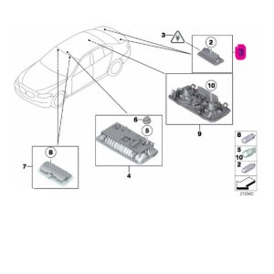 BMW E90/F30/G20/F10 LED PLAKA LAMBASI 63267193293