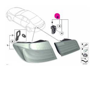 63217203226 BMW F10 SAĞ İÇ BAGAJ STOP 7203226