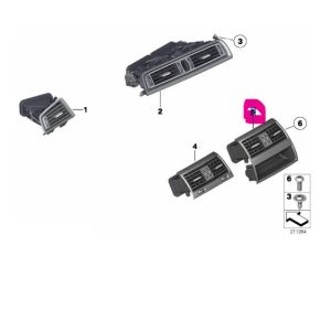 64229172167 BMW F10 ARKA HAVALANDIRMA IZGARASI 9172167