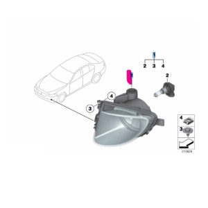 63177216887 BMW F10 SİS FARI SOL 7216887