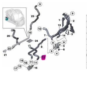 64509170347 BMW F10 520d 525d 530d N47 N57 SU HORTUMU 9170347