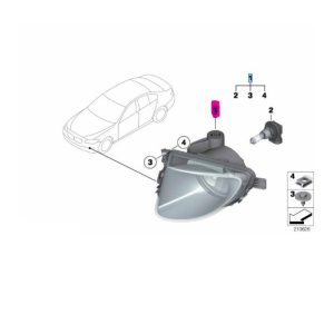 63177216886 BMW F10 SİS FARI SAĞ 7216886